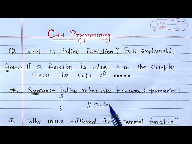 C++ Inline Function | Learn Coding