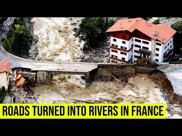 Heavy Rain Turned Roads into Rivers in Hérault and Saint Martin de Londres.
