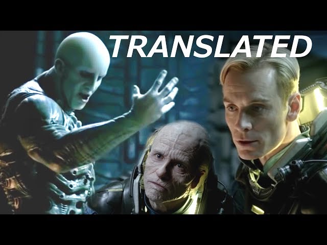 Engineer Dialog Translated from Deleted Scene - What David Said to the Engineer - Prometheus