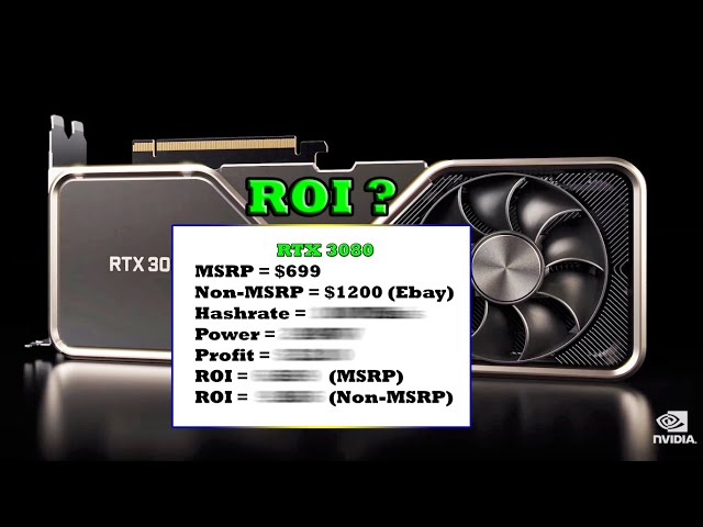 ROI on RTX 3080 | Hashrate and Price as of 9/27/2020