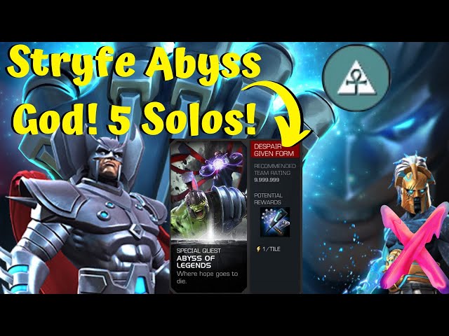 Horseman Stryfe Abyss God! Better Than Aegon? 5 Insane Solos! - Marvel Contest of Champions