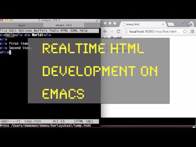 Emacs as an HTML Editor: Impatient mode