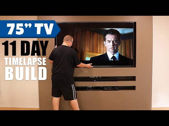 TV Wall Niche for 75" TV - Time Lapse Build Over 11 Days