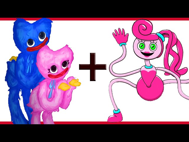 Kissy Missy + Huggy Wuggy + Mommy Long Legs = ? | Poppy Playtime Chapter 2 Animation meme PART #44
