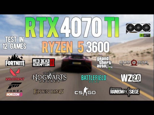 RTX 4070 Ti + Ryzen 5 3600 : Test in 12 Games - RTX 4070Ti Gaming