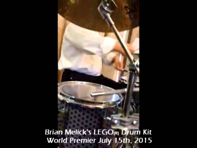 Brian Melicks LEGO Drum Kit World Premier July 15 2015 30 Sec Clip