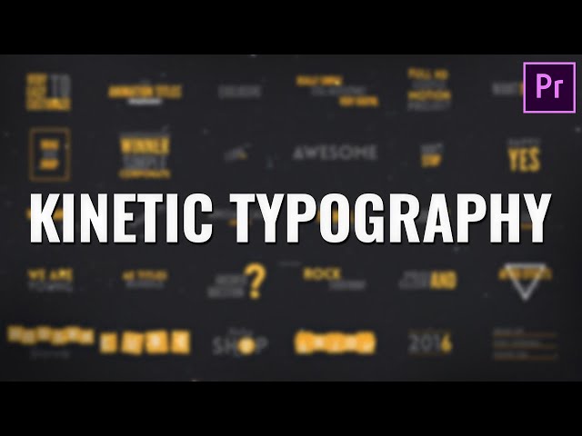 Premiere Pro: Kinetic Typography Animation 2020