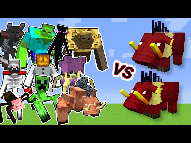 Hoglord Vs. Mutant Beasts and Mutant More in Minecraft | 2vs1