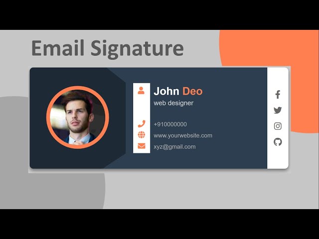 Create A Responsive E-Mail Signature Design Using Pure HTML & CSS Only