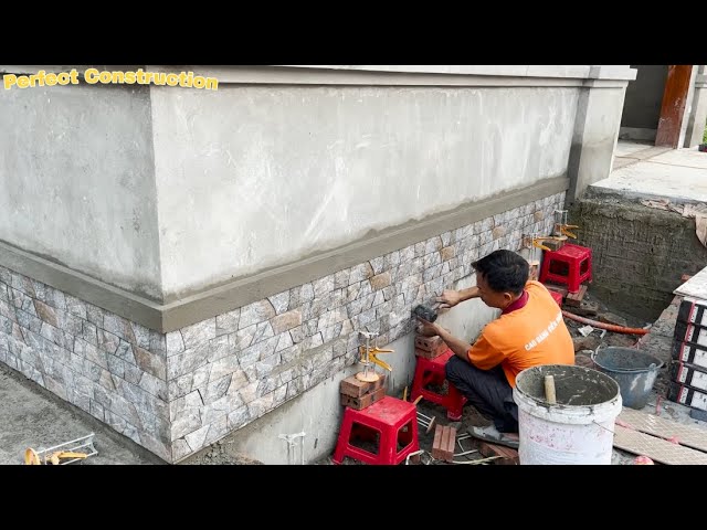 Construction Of 3D Tiles Imported From India For House Foundations - Tiling Skills