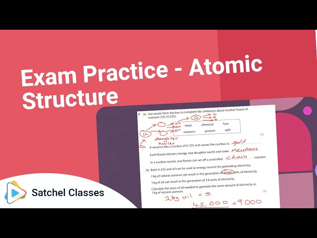 Physics  Sample Exam Questions   Atomic Structure | Physics | Satchel Classes