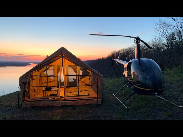 Helicopter Camping on a 1,000FT CLIFF!