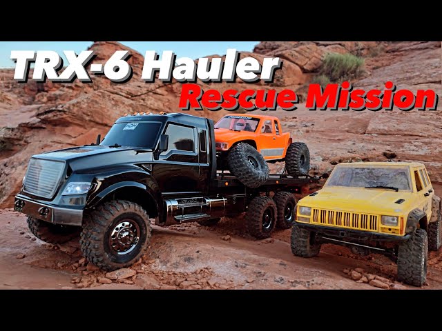 Traxxas TRX-6 Car Hauler Offroad Recovery Mission!
