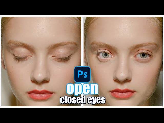 !open closed eyes in photoshop . easy