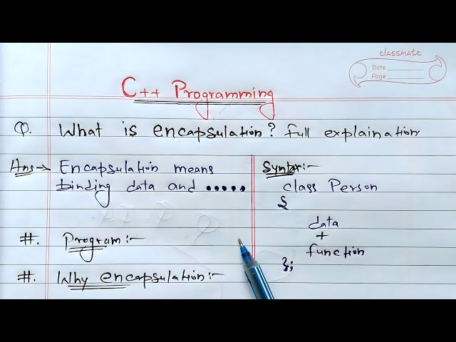 C++ Encapsulation | Learn Coding