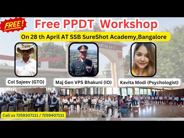Want to participate in our free PPDT Workshop | Call Us 7259307111 or 7259407111 | Hurry up