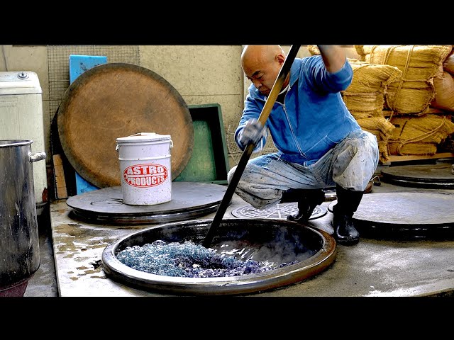 336 HOURS OF WORK!? The process of making Japanese Indigo dye.