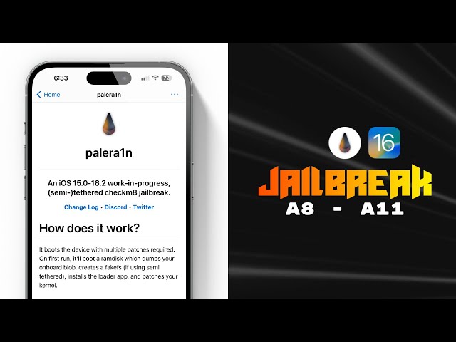 Jailbreak For iOS 16 / iOS 15 Released - palera1n checkm8 jailbreak A8 - A11