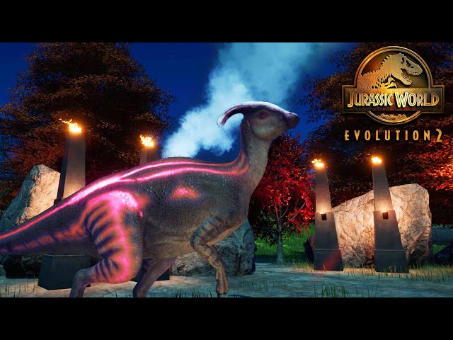 MAGICAL NIGHT EXHIBIT for PARASAUROLOPHUS LUX  | Jurassic World Evolution 2 Camp Cretaceous DLC