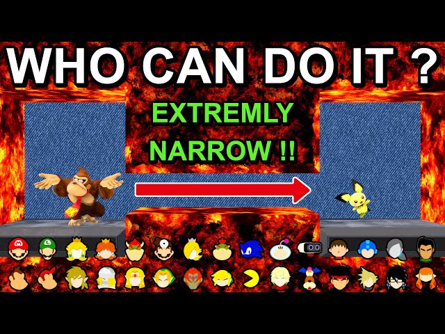 Who Can Make It? Extremly Narrow Lava Tunnel  - Super Smash Bros. Ultimate