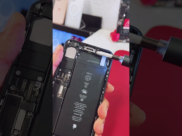 Apples super sticky tape keeps your iPhones battery in place 😮          #iphonerepair #battery