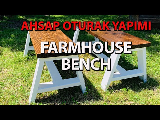 Farmhouse Bench DIY / Ahsap Oturak Yapimi / Turkce Altyazili