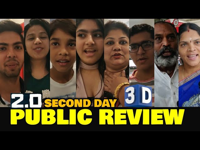 2.0 Movie 3D SECOND DAY Public Review | Rajinikanth Sir, Akshay Kumar | Shankar | Multiplex Public