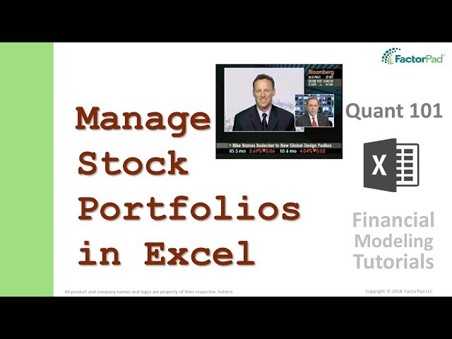 Learn to Manage Stock Portfolios in Excel | Financial Modeling Tutorials