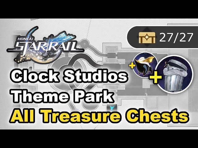 Clock Studios Theme Park - All Treasure Chest Locations (Chests, Trashcan, Trotter) Honkai Star Rail