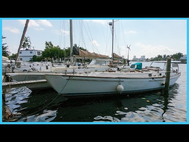 85. Hurricane Damaged Fifty Foot DREAM Bluewater Cruiser! [Full Tour] Learning the Lines