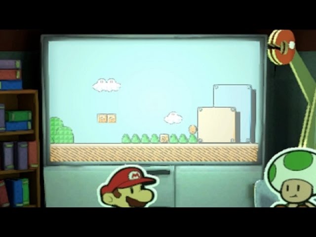 Paper Mario Color Splash: Retro NES Mario Bros 3 Level - First Look (1080p 60fps)