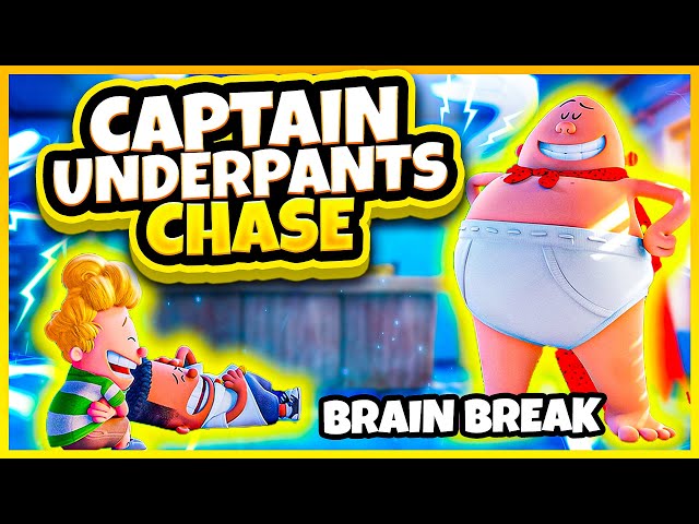 Captain Underpants Chase 🦸 | Kids Brain Break | Read Across America | GoNoodle Inspired