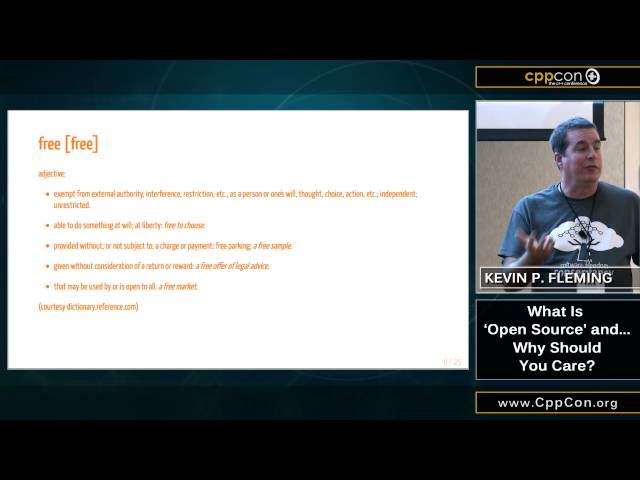 CppCon 2015: Kevin P. Fleming “What is Open Source, and Why Should You Care?"