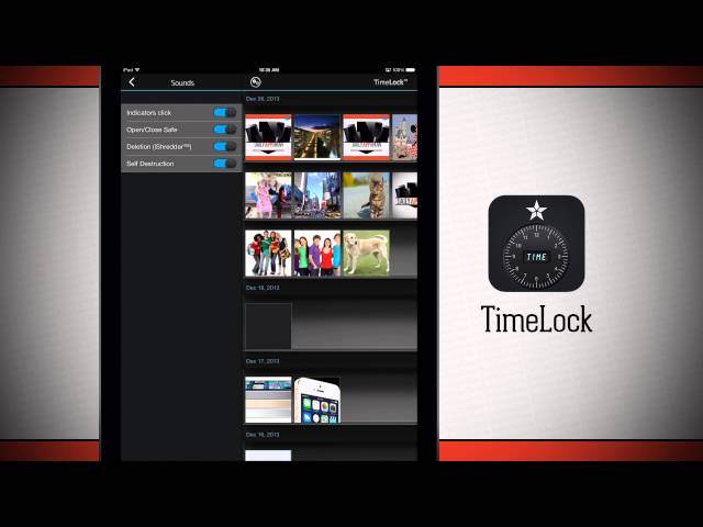 TimeLock iPad App Demo - Photo & Video vault hidden in a clock