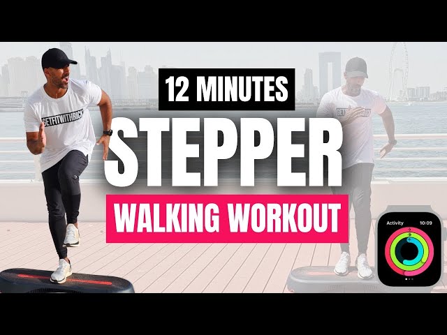 12 Min Stepper Workout | Fun Step Walk Exercise | 1600 steps