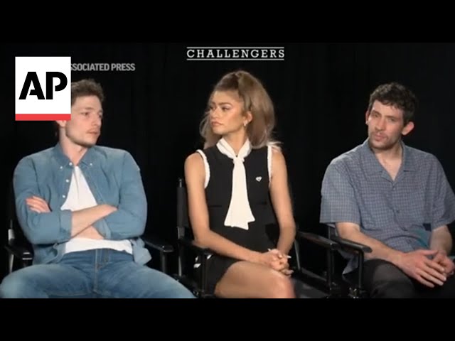 'Challengers' stars Zendaya, Mike Faist & Josh O'Connor | AP interview
