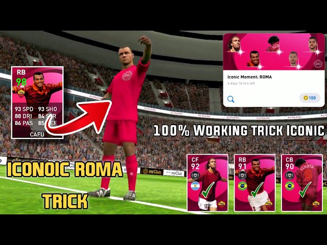 TRICK TO GET ICONIC BATISTUTA AND OTHER ICONICS FROM ROMA ICONIC MOMENT  | PES 2021 MOBILE