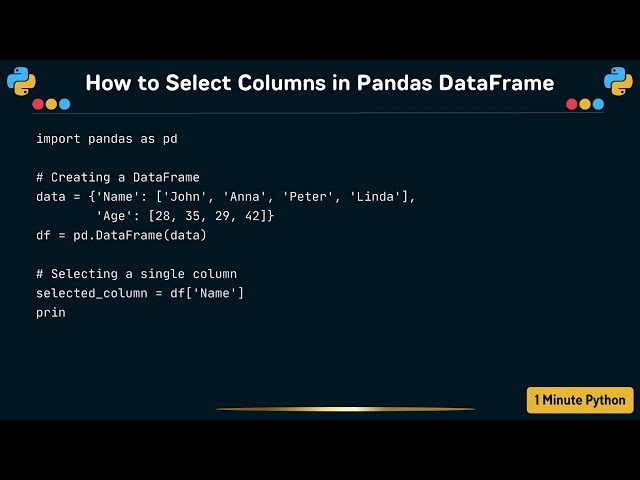 How to Select Columns in Pandas DataFrame