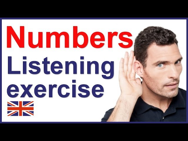Numbers listening exercise - English test