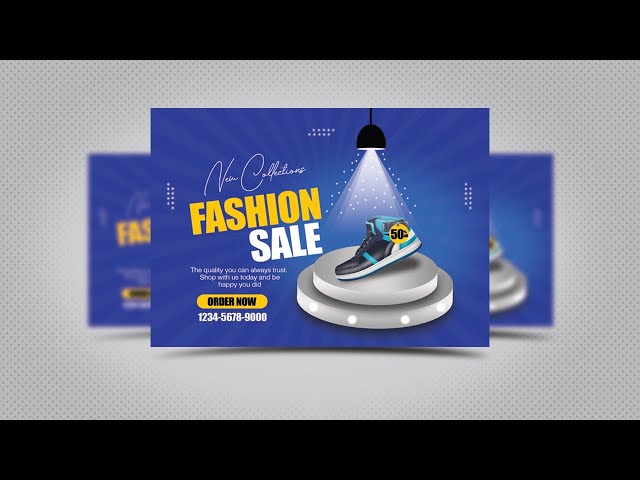 PHOTOSHOP: HOW TO CREATE A PRODUCT ADVERT DESIGN WITH PODIUM AND SPOTLIGHT (Part 1)
