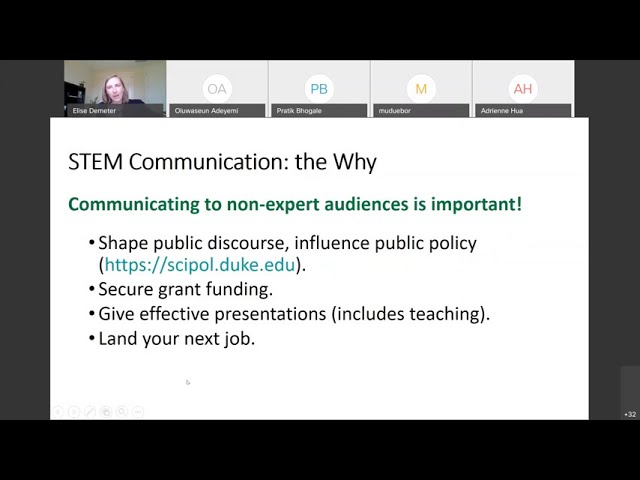 STEM Series: STEM Communication Fundamentals: The Overview | Dr. Elise Demeter