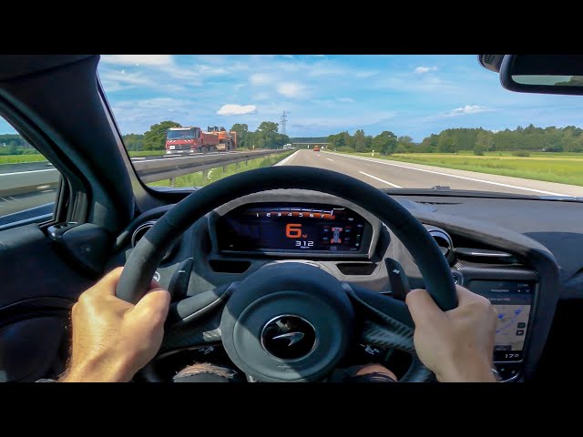 POV: Original McLaren 765LT full throttle on the Autobahn