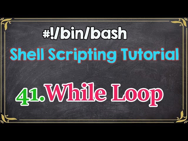 While loop | Shell Scripting Tutorial for Beginners-41
