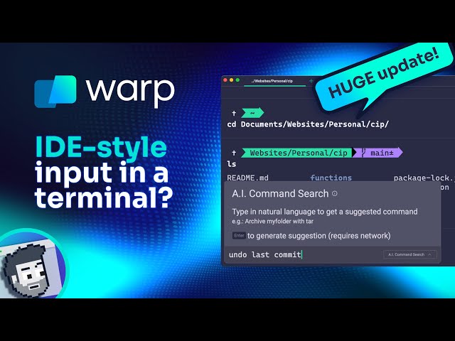 IDE-style Warp Terminal Update