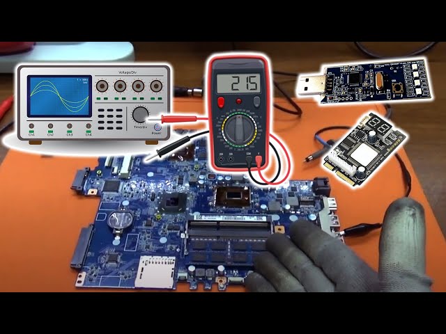 Hızlı tamir | oscilloscope + multimeter + USB tester + post card