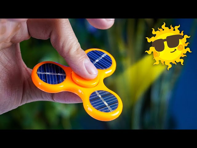 It Never STOPS !? DIY Solar Fidget Spinner with a magnetic motor