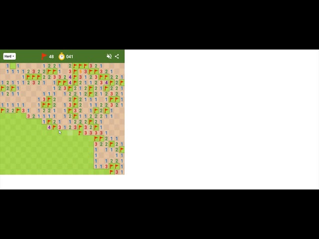 Google Minesweeper (Hard) in 86 Seconds