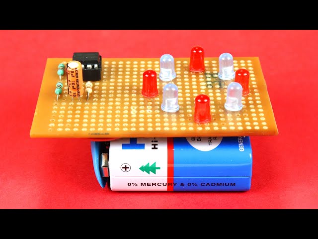 DIY Simple LED Chaser with 555 Timer IC | Simple Electronic Circuit | Diwali Decoration Light Ideas.