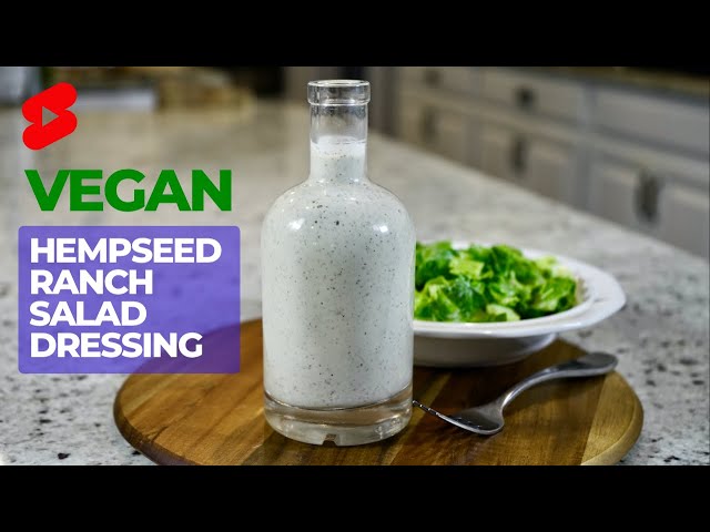 HEALTHY Vegan Hempseed RANCH Salad Dressing in 60 SECONDS! #shorts