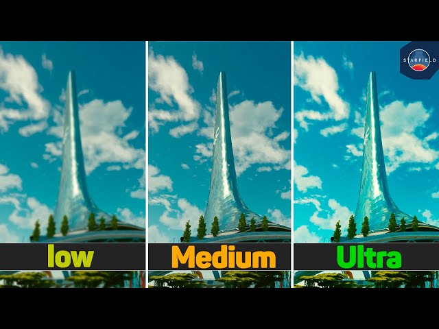 STARFIELD - Graphics Comparison | Low vs Medium vs Ultra